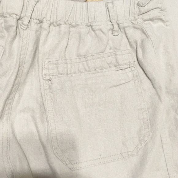 Just Living Light Gray8 Linen Wide Leg Drawstring Pants - Picture 10 of 16